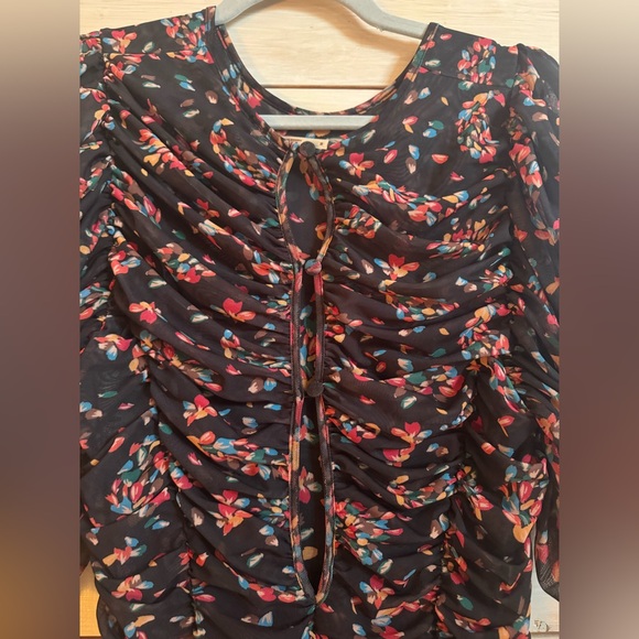 Free People Floral Ruched Maxi Dress - Picture 4 of 5